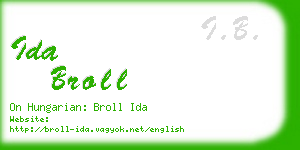 ida broll business card
